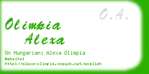 olimpia alexa business card
